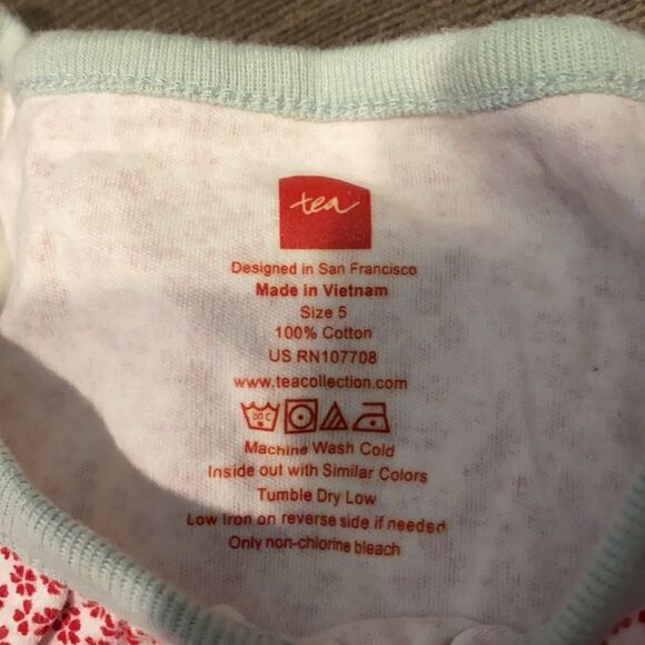 Girls Tea Collection Floral Shirt Size 5 - Picture 2 of 8